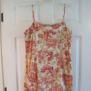 THE LIMITED CREAM AND PINK FLORAL SPAGHETTI STRAP DRESS 14 NWT $54.00